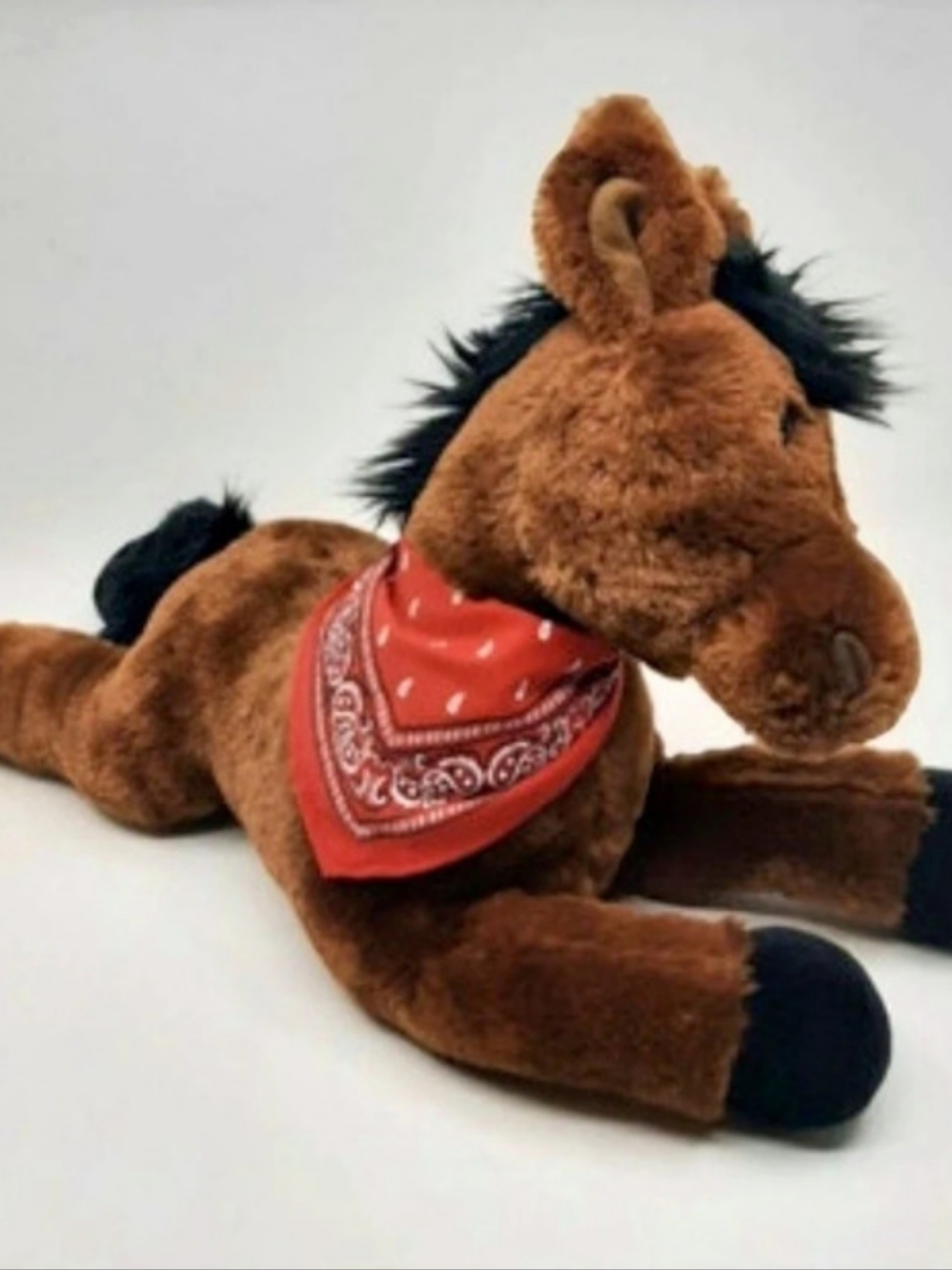 Animal Alley plush horse Toy Brown & Black Like New